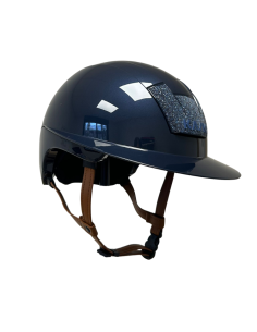 Casque Kask Kooki Lady Shine Swarovski Crystal Carpet Jugulaire Beige NOIR 2