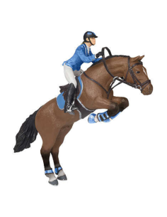 Cheval Saut D'obstacle & Cavalière Papo