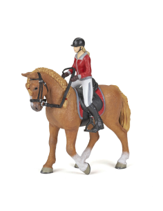 Figurine Papo Cheval De Promenade & Sa Cavalière