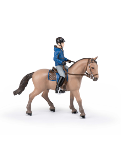 Figurine Papo Cheval De Promenade & Son Cavalier