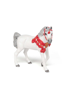 Figure Papo Cheval Arabe Blanc En Tenue De Parade