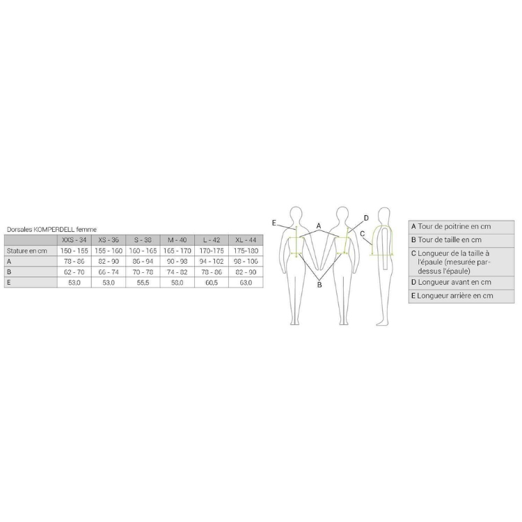 Dorsale Komperdell FlexFit Femme