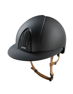Casque Kep Smart Nova Classic Polo Textile Jugulaire Beige NOIR
