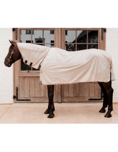 Couverture Anti-Mouches Kentucky Classic Comfort avec Couvre-Ventre BEIGE/BORDEAUX 2