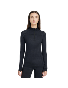 Polo Technique LeMieux Aspen Zippé Motif Pied-de-poule