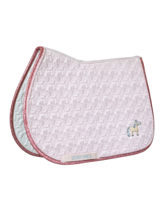 Tapis De Selle Kentucky Glitter Avec tête De Licorne Jumping ROSE SOFT
