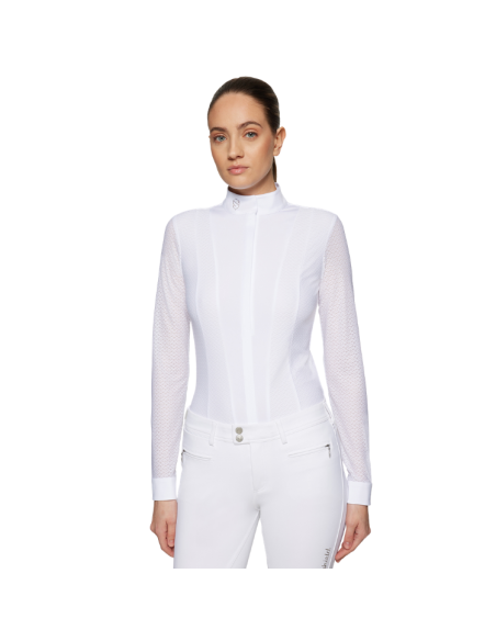 Polo Samshield Marina Manches Longues SS26 BLANC