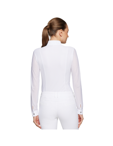 Polo Samshield Marina Manches Longues SS26 BLANC