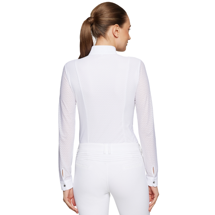 Polo Samshield Marina Manches Longues SS26 BLANC