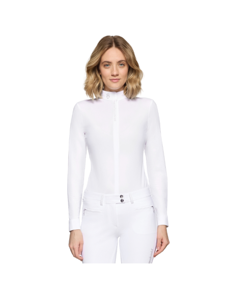 Polo Samshield Roxanne Premium Manches Longues SS26 BLANC