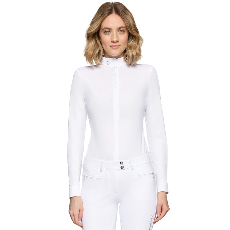 Polo Samshield Roxanne Premium Manches Longues SS26 BLANC