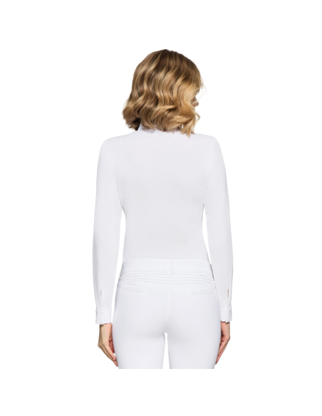 Polo Samshield Roxanne Premium Manches Longues SS26 BLANC