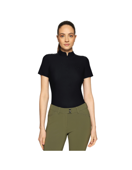 Polo Samshield Bruna Premium Manches Courtes SS26 NOIR