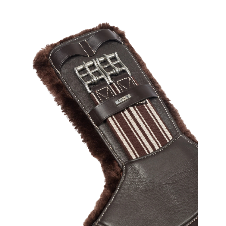 Sangle Bavette LeMieux Arika Laine Synthétique Courte MARRON