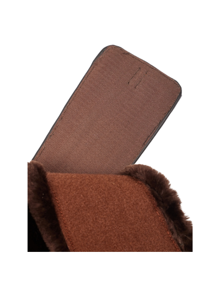 Sangle Bavette LeMieux Arika Laine Synthétique Courte MARRON