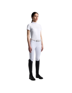 Polo Cavalleria Toscana Perforated Jersey BLANC
