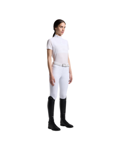 Polo Cavalleria Toscana Stripe Jersey S/S BLANC