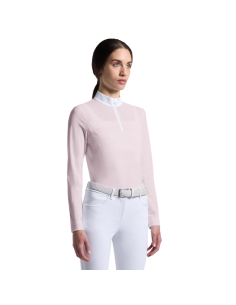 Polo Cavalleria Toscana Perforated L/S BLANC 2