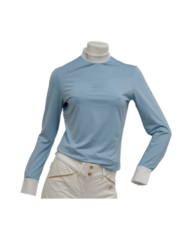 Polo De Concours Flags & Cup Isadora Manches Longues BLEU CIEL