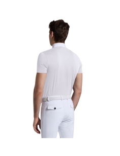 Polo Cavalleria Toscana Jersey Zip S/S BLANC 2