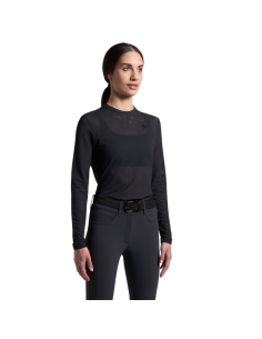 T-Shirt Cavalleria Toscana Jersey Performance L/S OCEAN BLUE