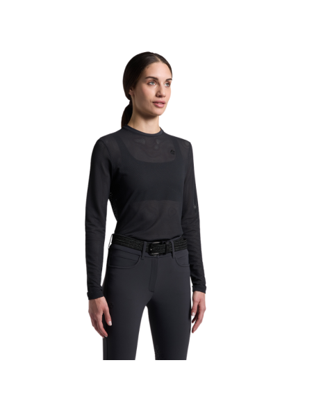 T-Shirt Cavalleria Toscana Jersey Performance L/S OCEAN BLUE