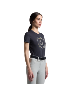 Cavalleria Toscana Floral Embroidery T-Shirt