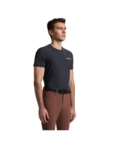T-Shirt Cavalleria Toscana Jersey Pocket OCEAN BLUE