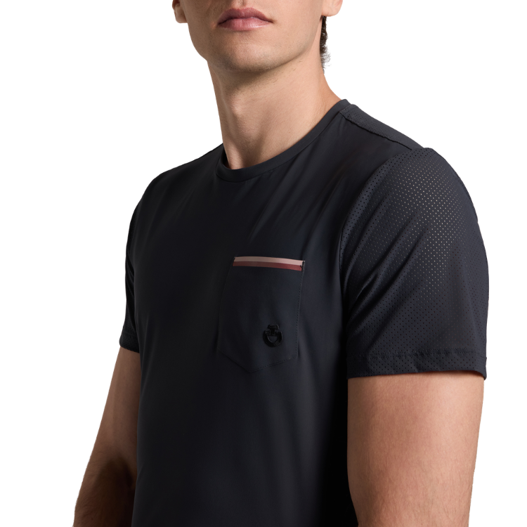 T-Shirt Cavalleria Toscana Jersey Pocket OCEAN BLUE
