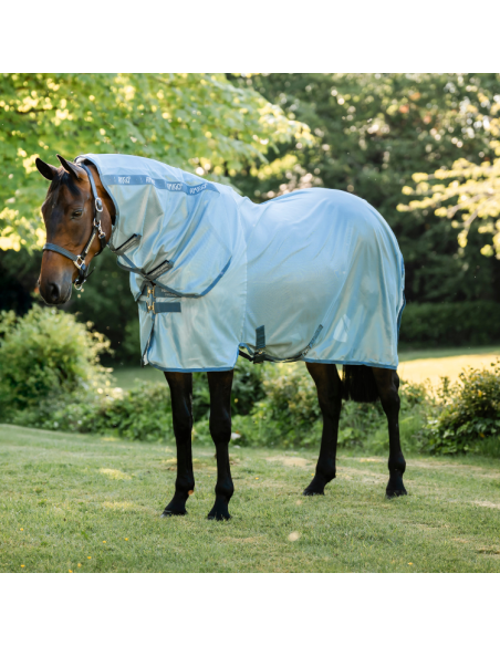 Chemise Anti-Mouches Horseware Amigo Intégrale HEATHER BLUE/BLEU/ARGENT