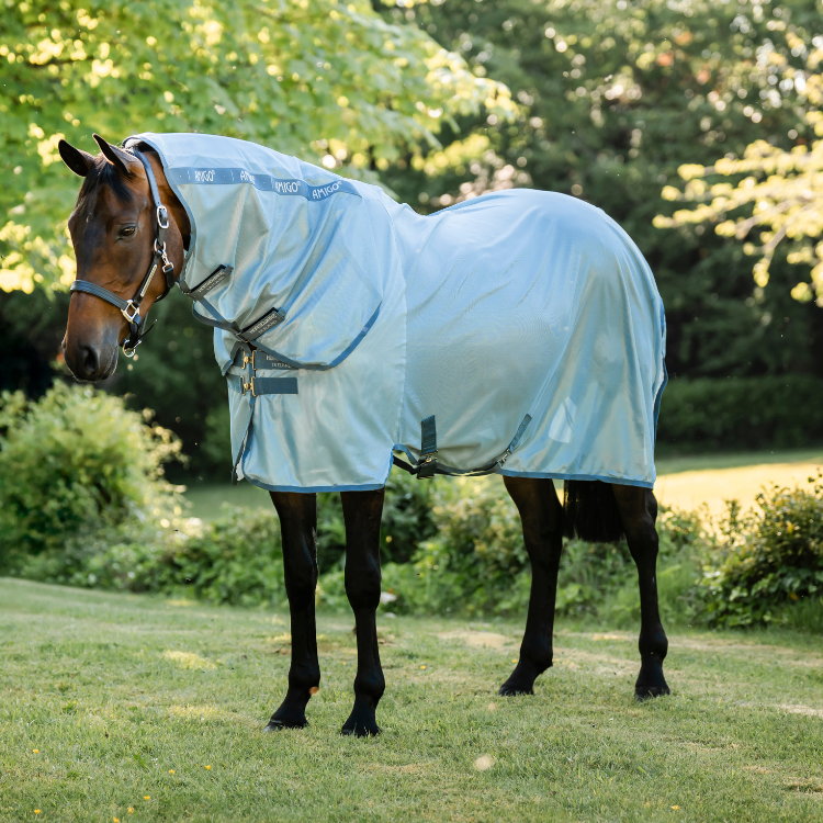 Chemise Anti-Mouches Horseware Amigo Intégrale HEATHER BLUE/BLEU/ARGENT