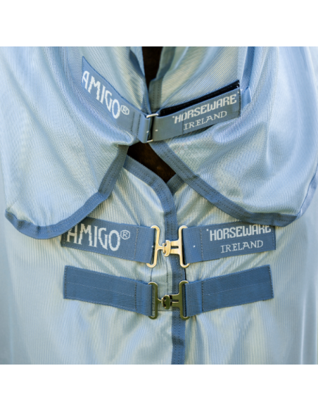 Chemise Anti-Mouches Horseware Amigo Intégrale HEATHER BLUE/BLEU/ARGENT