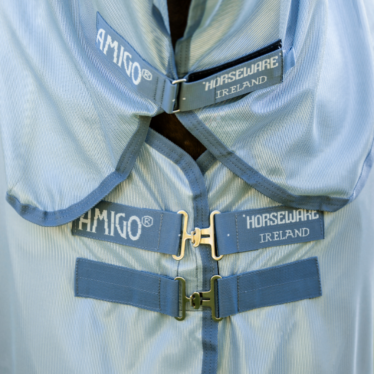 Chemise Anti-Mouches Horseware Amigo Intégrale HEATHER BLUE/BLEU/ARGENT