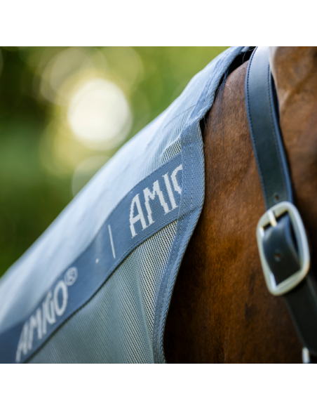 Chemise Anti-Mouches Horseware Amigo Intégrale HEATHER BLUE/BLEU/ARGENT