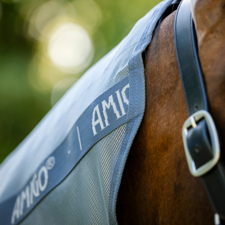 Chemise Anti-Mouches Horseware Amigo Intégrale HEATHER BLUE/BLEU/ARGENT
