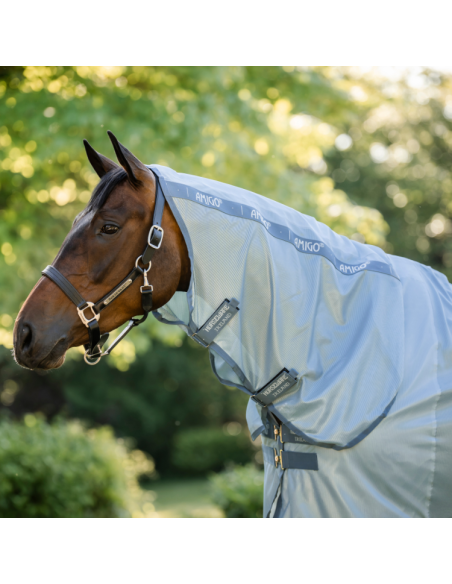 Chemise Anti-Mouches Horseware Amigo Intégrale HEATHER BLUE/BLEU/ARGENT