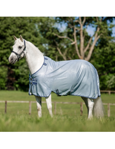 Couverture Anti-Mouches Horseware Bug Rug Pony LIBELLULES/ARGENT/BLEU 2