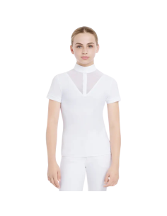 Polo De Concours LeMieux Eva Manches Courtes Fille BLANC