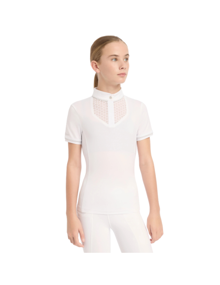 Polo De Concours LeMieux Belle Manches Courtes Fille BLANC