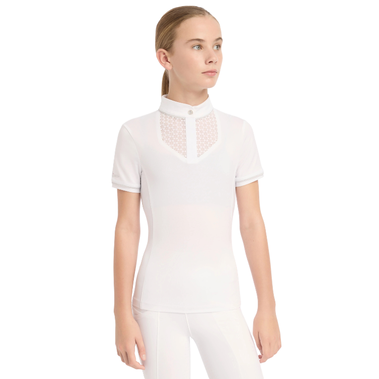 Polo De Concours LeMieux Belle Manches Courtes Fille BLANC