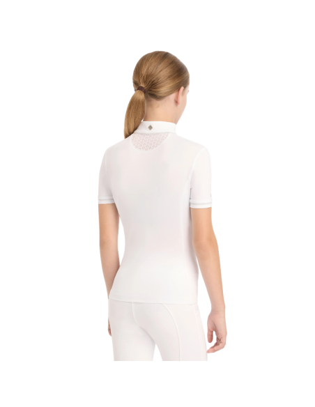 Polo De Concours LeMieux Belle Manches Courtes Fille BLANC