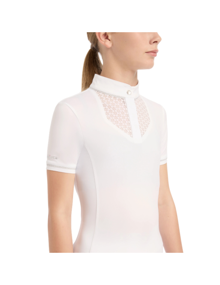 Polo De Concours LeMieux Belle Manches Courtes Fille BLANC