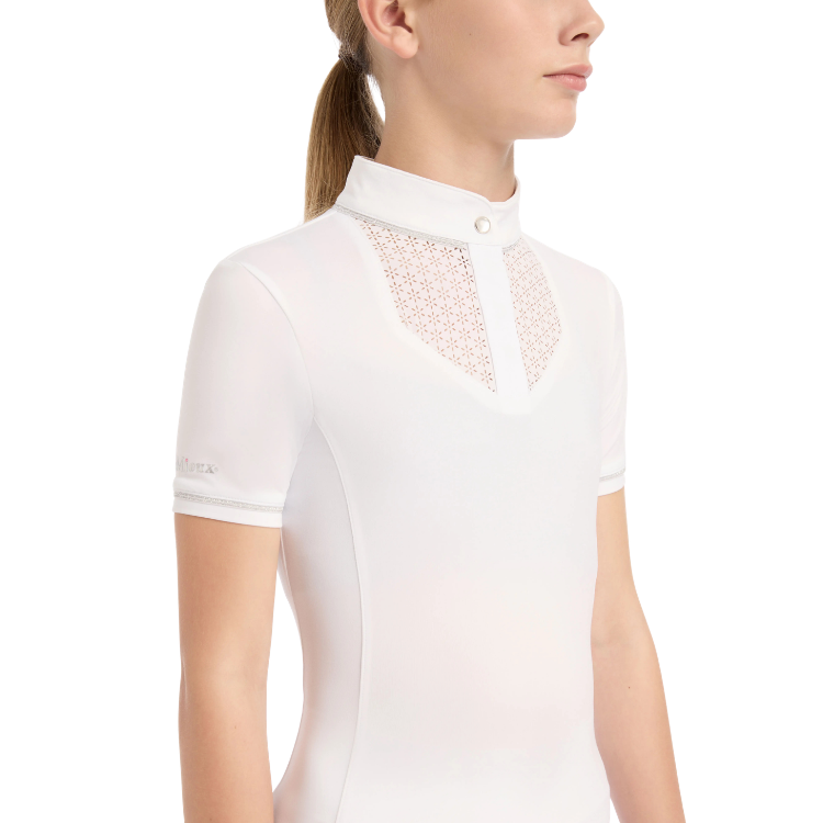 Polo De Concours LeMieux Belle Manches Courtes Fille BLANC
