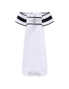 Plastron Impérial Riding Paillettes BLANC