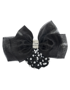 Imperial Riding Fishnet Hair Clip with Pearls