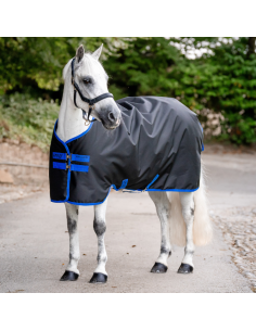 Couverture D'extérieur Horseware Amigo Poney 200gr NOIR/BLEU CLASSIC