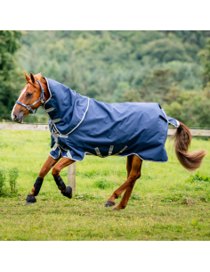 Couverture D'extérieur Horseware Amigo Bravo 12 Plus 100gr MARINE/GRIS ORAGE/ARGENT