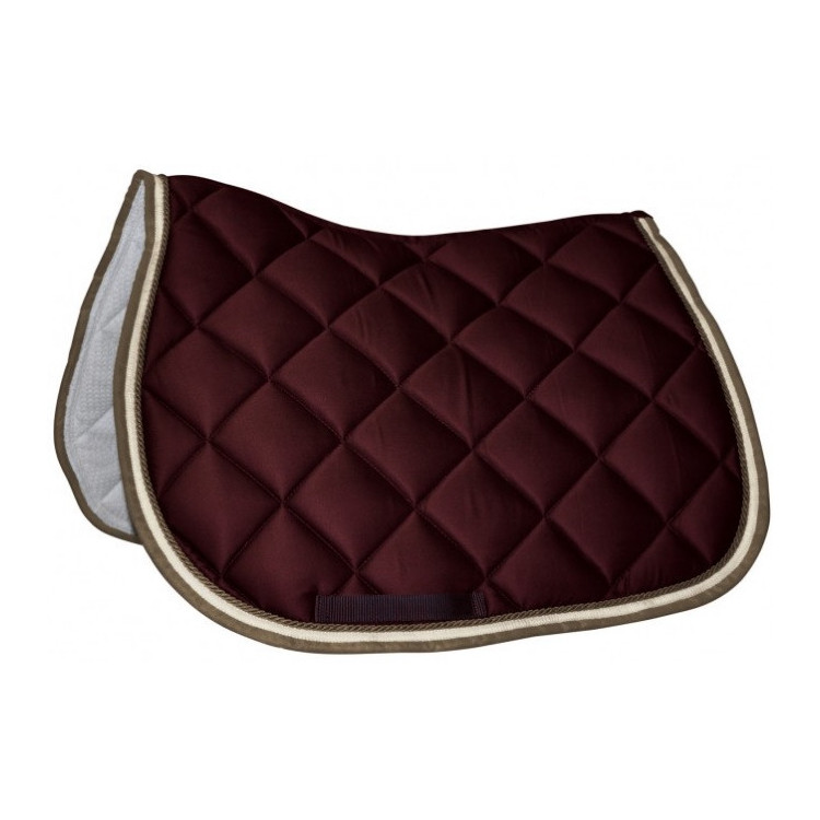 Tapis de selle Privilège Equitation Del Mar bordeaux/crème/taupe
