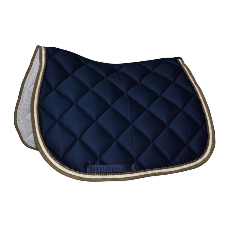 Tapis de selle Privilège Equitation Del Mar marine/crème/taupe