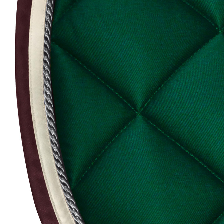 Tapis de selle Privilège Equitation Del Mar vert forêt/crème/bordeaux